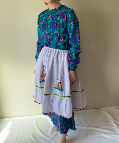 【お取り置き】Crew Neck Flower Print Dress