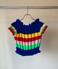 Stripe Short Sleeve Sweater