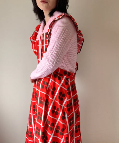 Collared ribbon cardigan