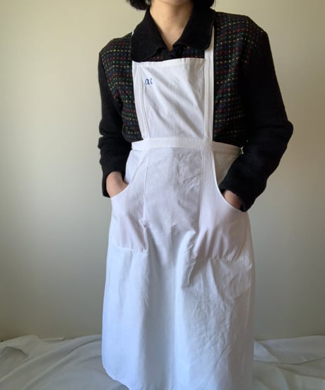 Initial embroidered apron
