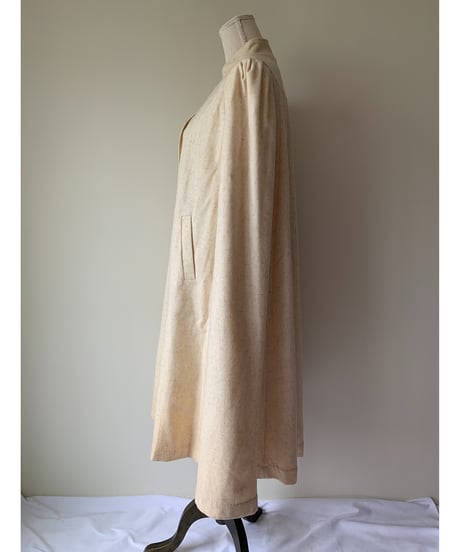 "80s" Wool Maxi Cape Coat