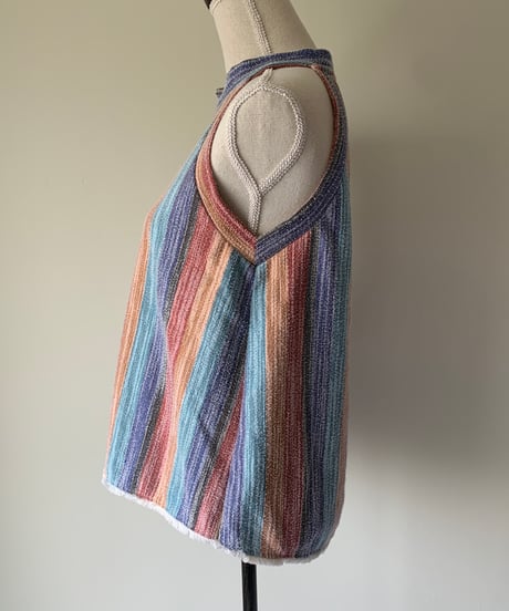 Rainbow Strip Hem Tank Top