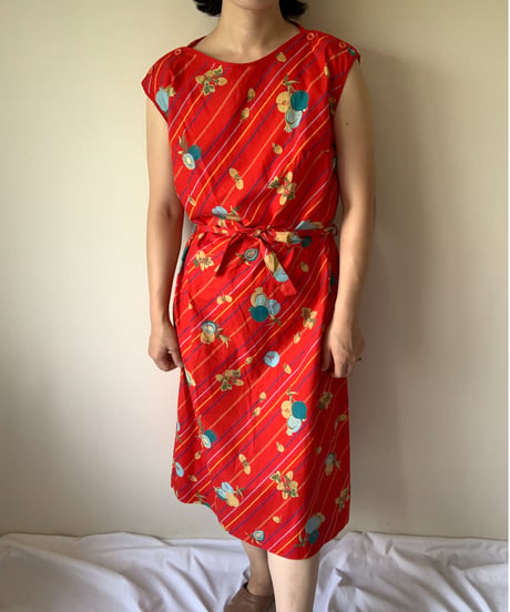 Fruit Pattern Sleeveless Dress