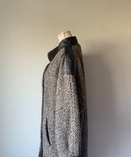 Herringbone Soutien Collar Coat
