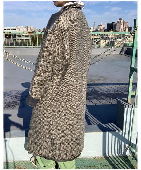 Herringbone Soutien Collar Coat
