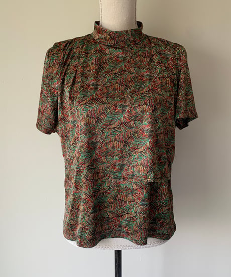High Neck Peacock Tops