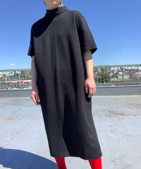 Stand Collar Knit Dress