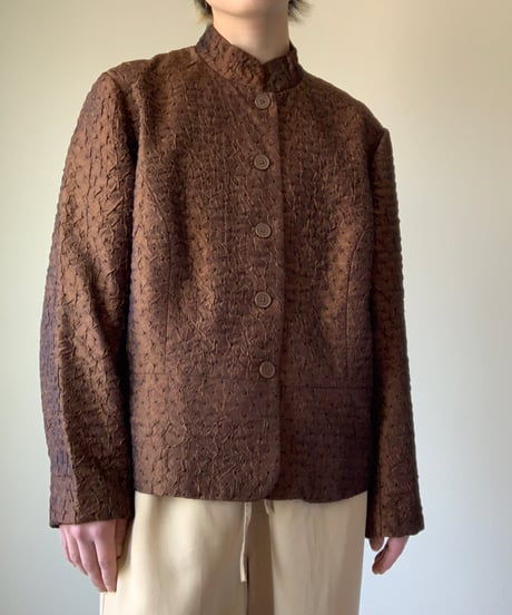 Chambray Organdy Mao Color Jacket