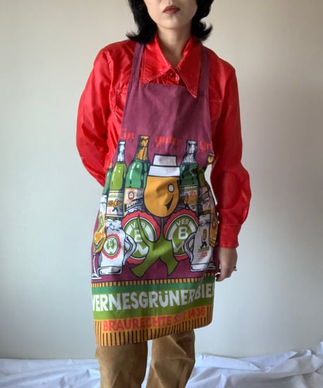 Beer Print Vintage Apron