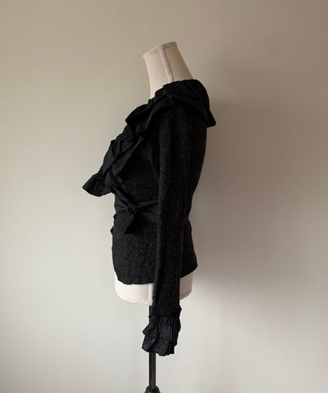 Frills wrap cardigan