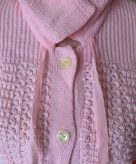 Collared ribbon cardigan