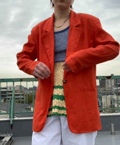 Funky Orange! Fake Pocket Jacket