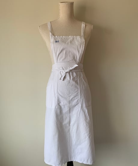 Initial embroidered apron
