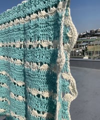 Knitting  Blanket -light blue-
