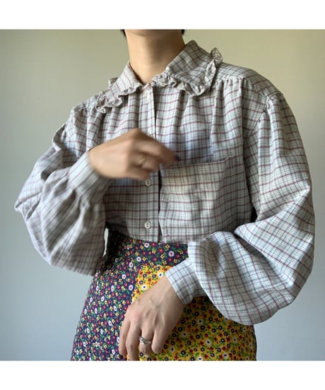 80s "RALPH LAUREN COUNTRY" Flannel Blouse