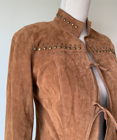Mandarin Sleeve  Leather Shirt