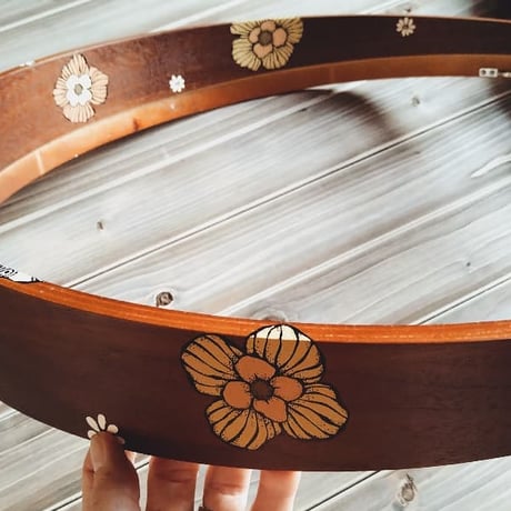 retro flower ミラー🌼