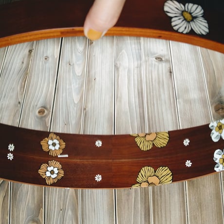 retro flower ミラー🌼