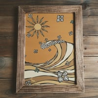 🆕ORIGINAL ART/ RETRO WAVE🏵️🌊🌼