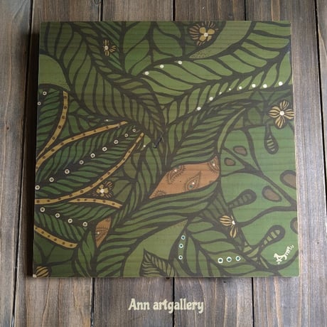 🆕wood poster　green
