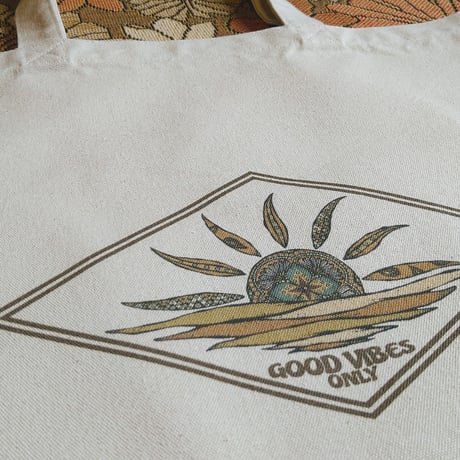 GOOD VIBES❂キャンバスBAG　🏵ML🏵厚手