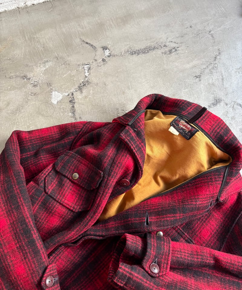 40's-50's Made in USA 《Woolrich》 heavy duty mac