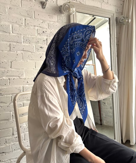 STRANGER Original / Re. Vintage. Made in USA old bandana docking scarf