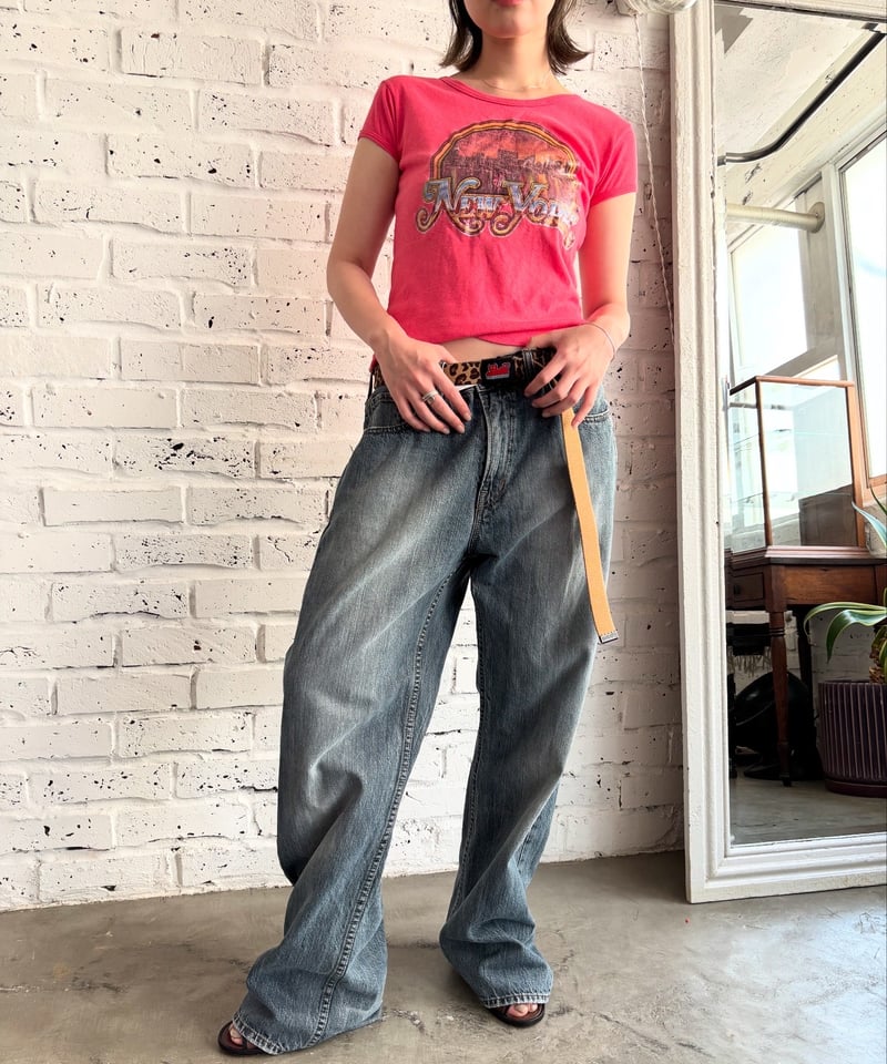 90's《UNIONBAY》 relaxed wide design indigo blue