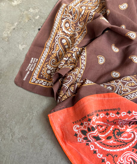 STRANGER Original / Re. Vintage. Made in USA old bandana docking scarf
