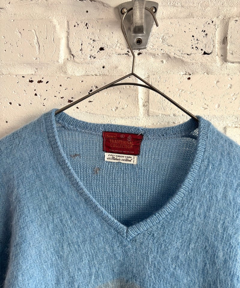 60's-70's USA《Sears》 pullover mohair knit very