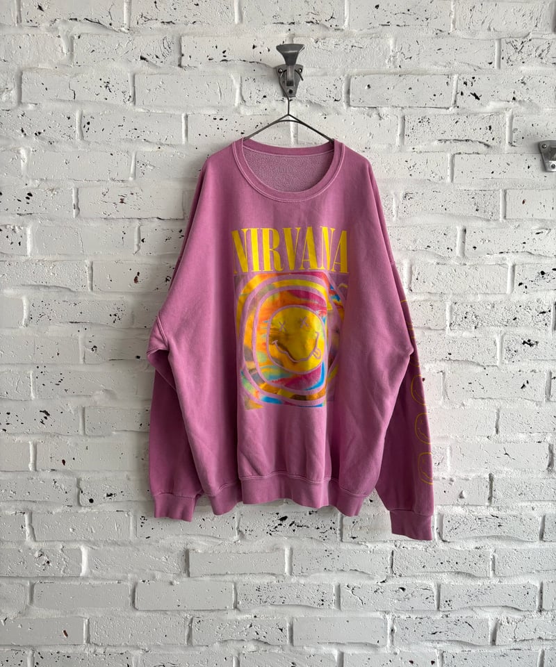 00's《NIRVANA》smile design sweat shirt | ーSTRANGERー