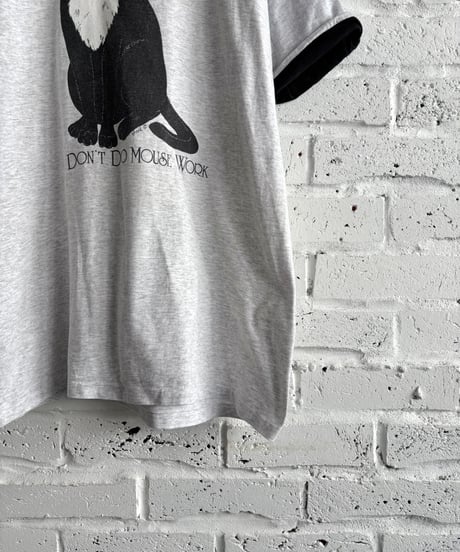 90's USA "Black&White" cat design T-shirt