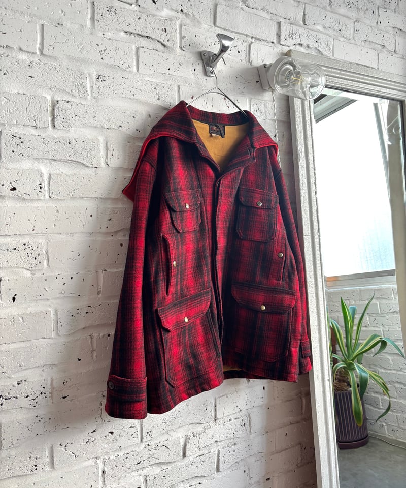 40's-50's Made in USA 《Woolrich》 heavy duty mac