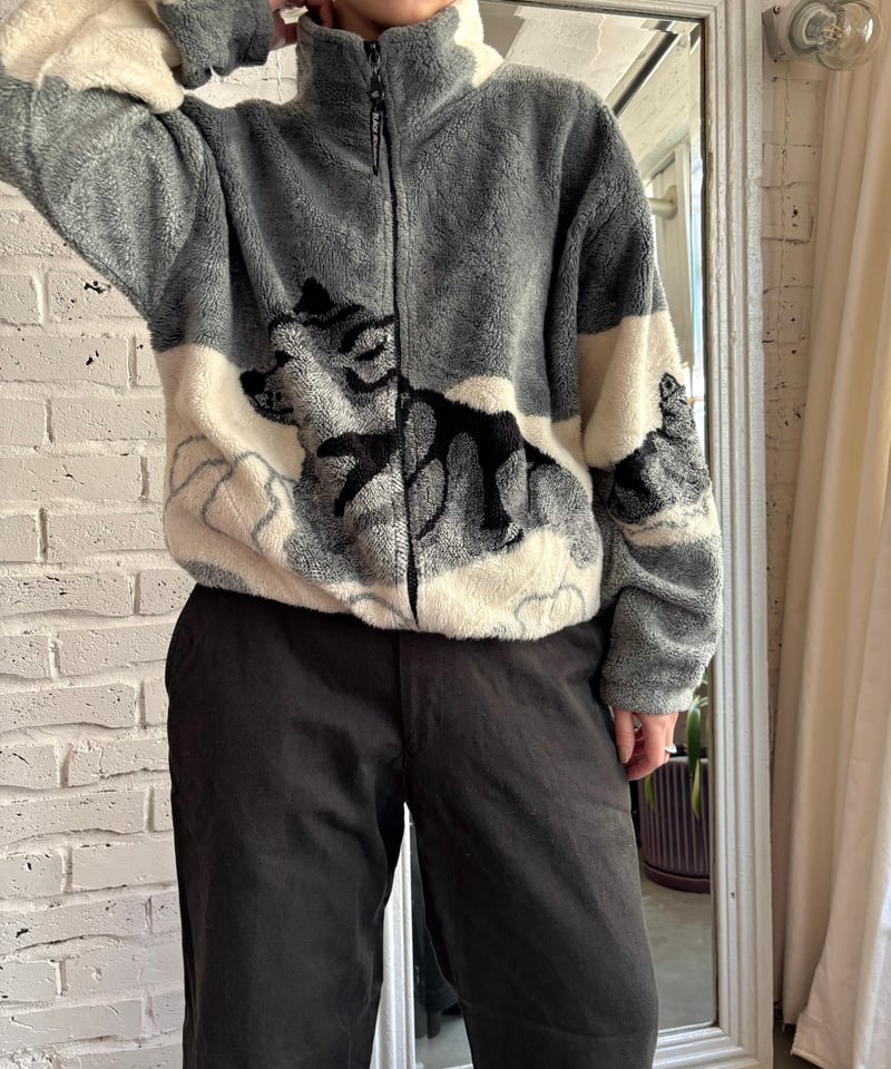 90's USA《BLACK MOUNTAIN》 winter vibes fleece ja