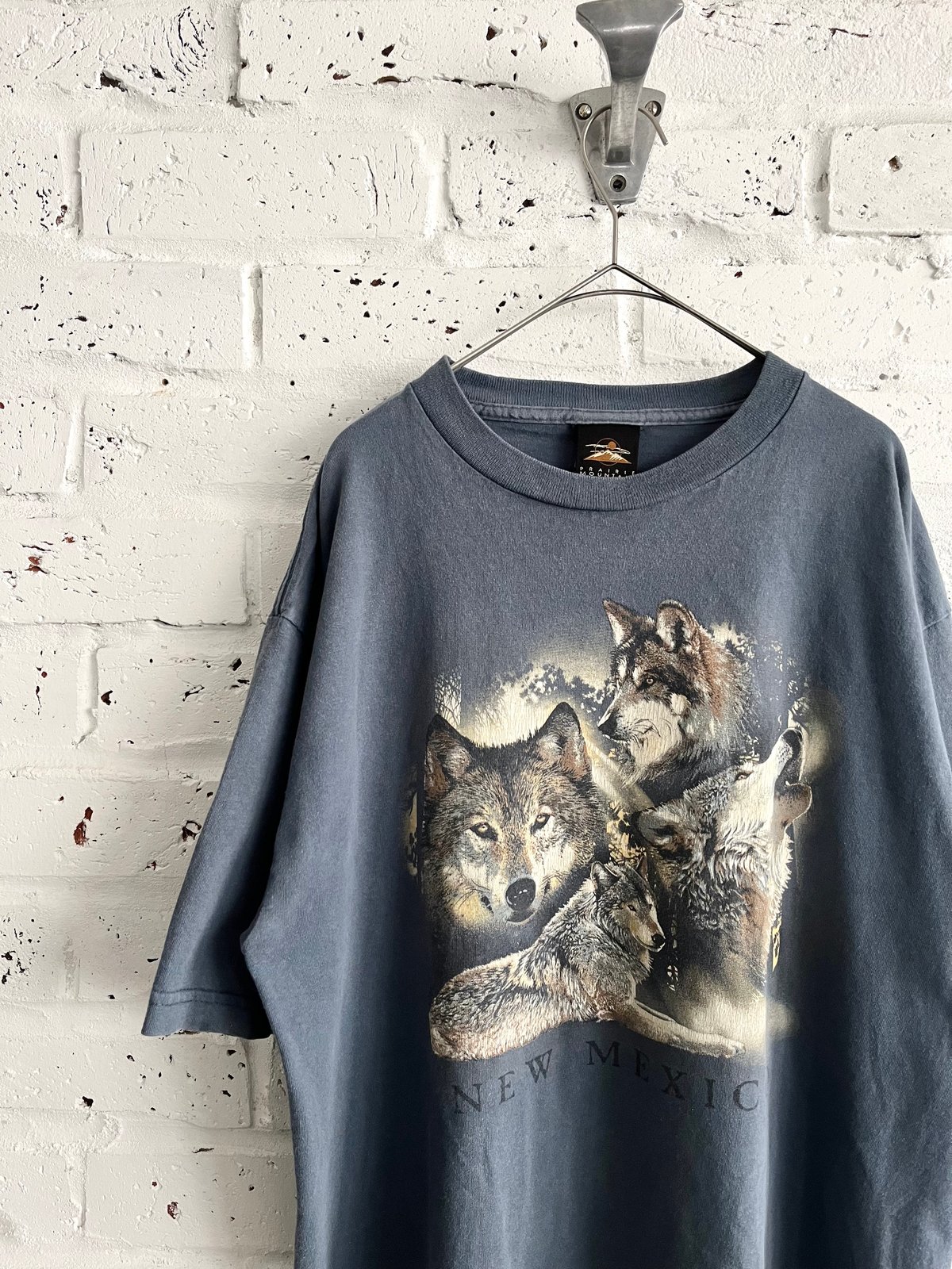 90's USA very beautiful wild wolf design T-shir 90's USA very beautiful wild wolf design T-shir