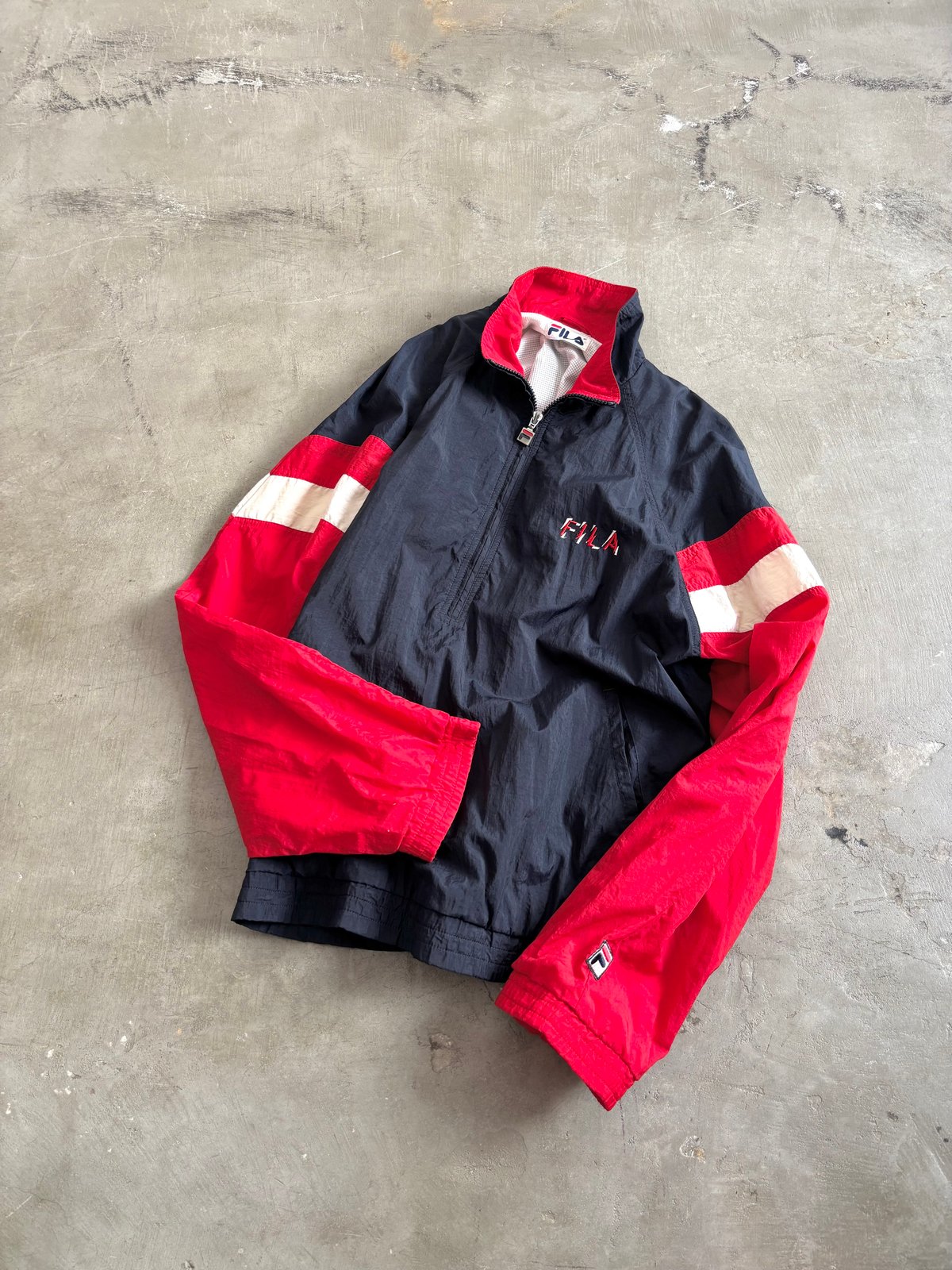 FILAフィラ ジップアップジャケット Lサイズ Vintage 90's《FILA》half-zip up jacket | ーSTRANGERー
