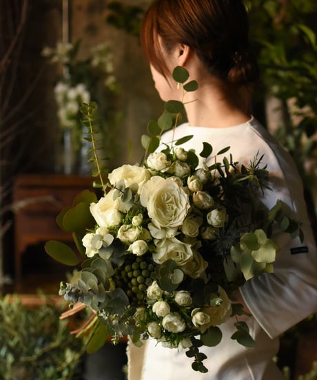weddingブーケ&ブートニア27,500円(送料別)