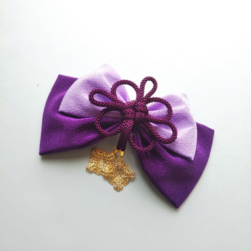 ハイカラさんの髪飾り(紫系/赤系) | 工房ton