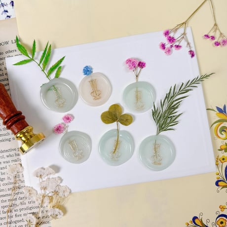 シーリングスタンプヘッド＜Flower base（フラワーベース）＞ 花瓶になるシーリングスタンプ　adessoオリジナル