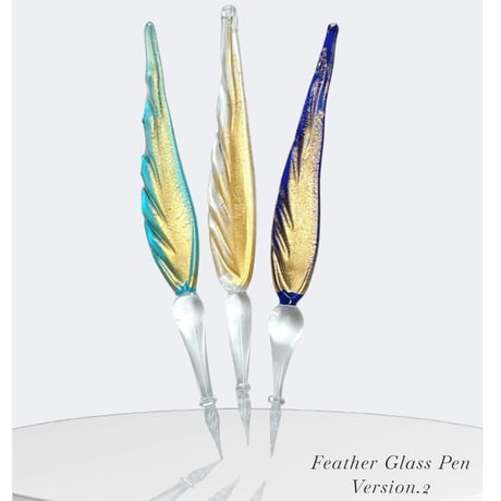 Gold Feather Glass Pen<Version.2> 羽根ペン型 ムラーノガラス Gold Feather Glass Pen<Version.2> 羽根ペン型 ムラーノガラス