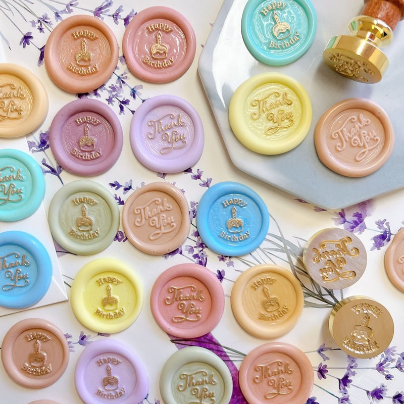 シーリングスタンプ ヘッド 【 Thank You 】 adessoオリジナル 交換用  