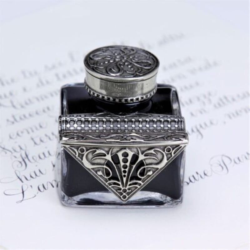 インク　壺 ガラス製 ニチエス インキスタンド インク壺 インクスタンド