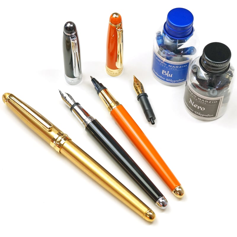 【特価】Teikin/18k万年筆＆PARKER /ボールペン 2本セット 2way】CAMPO MARZIO MINNY BIG 万年筆 ボールペン 2wayペン イ
