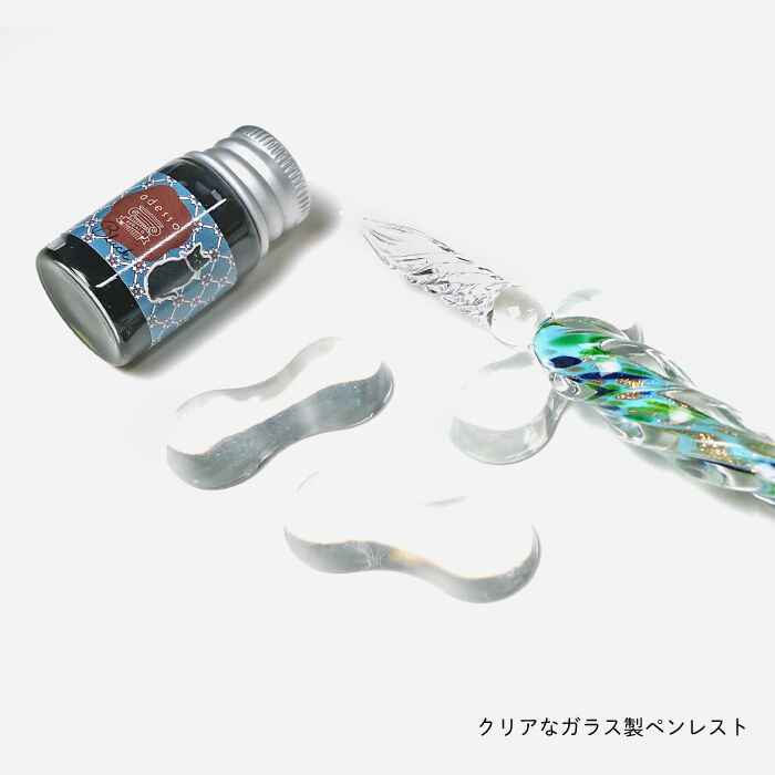 Luce＞ガラスペンセット ＜ガラスペン/ペンレスト/インク セット