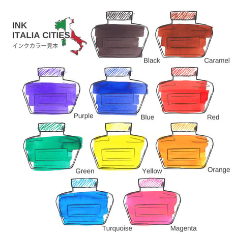 【PARAFERNALIA】INK ITALIA CITIES - イタリア都市建築インクパレット -