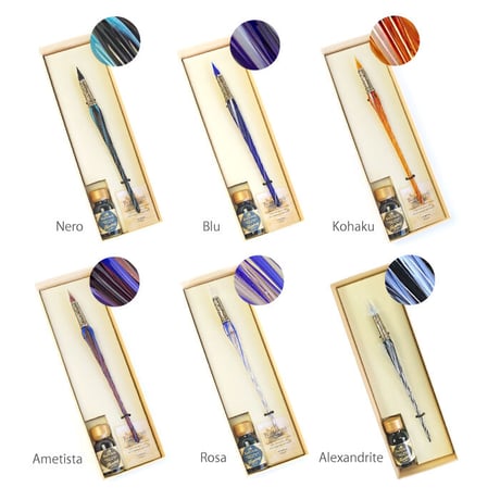 イタリア製 Bortoletti （ボルトレッティ） Murano Glass + Ink Set 32