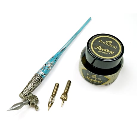Bortoletti Calligraphy Set FENICE＜SET27＞ ムラーノガラス カリグラフィー インクセット イタリア製