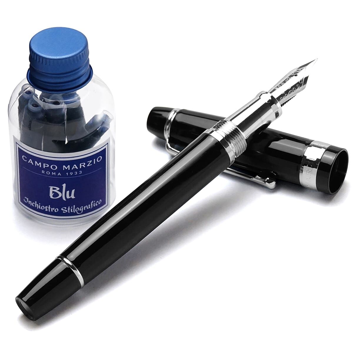 ほぼ未使用】カンポマルツィオ OLD ELITE 万年筆 水性ボールペン 青紫