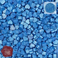 シーリングワックス ＜ Flush Blue（ラメ入り） ＞ フラッシュブルー 青 シーリングワックス 20g ハート型  シーリングスタンプ