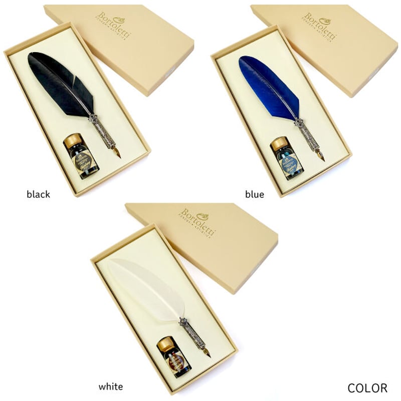 Bortoletti Cadoro 羽根ペン+インクセット SET83 フェザーペン カリグラ
